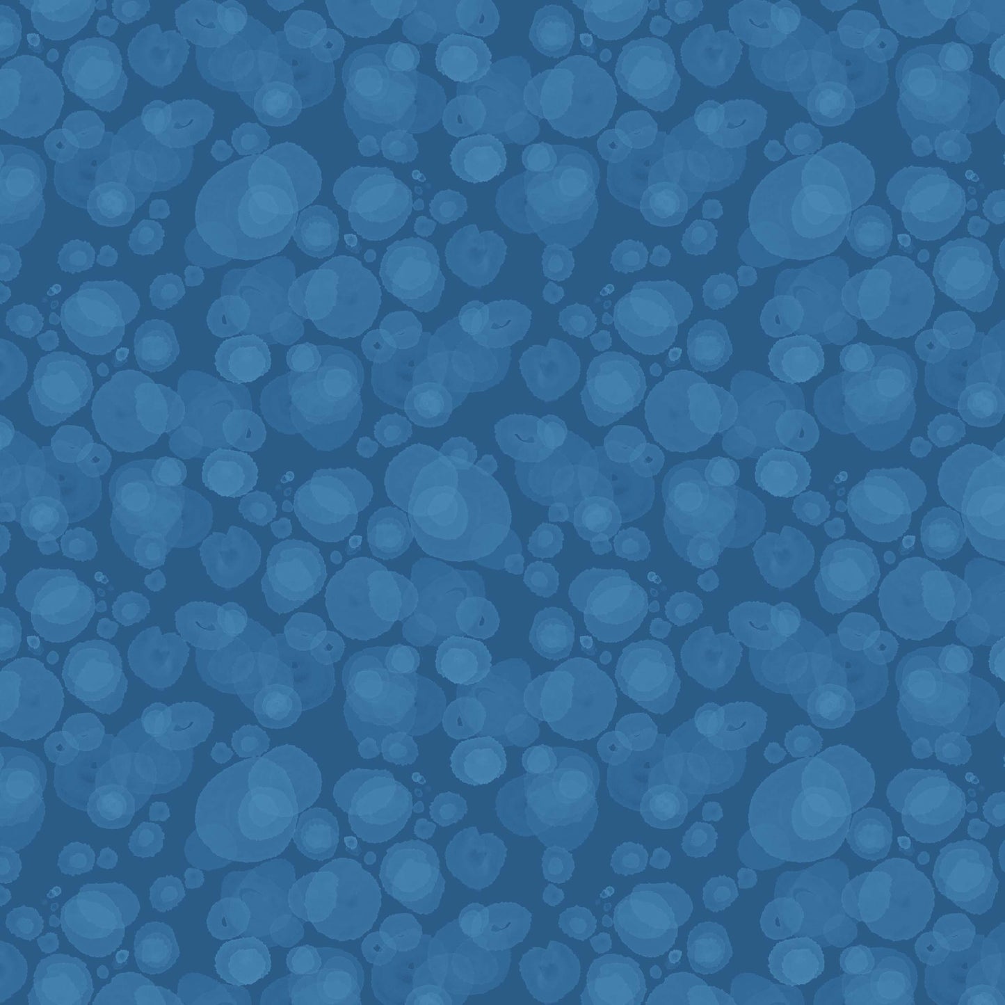 fabric with subtle watercolour spots in deep blue