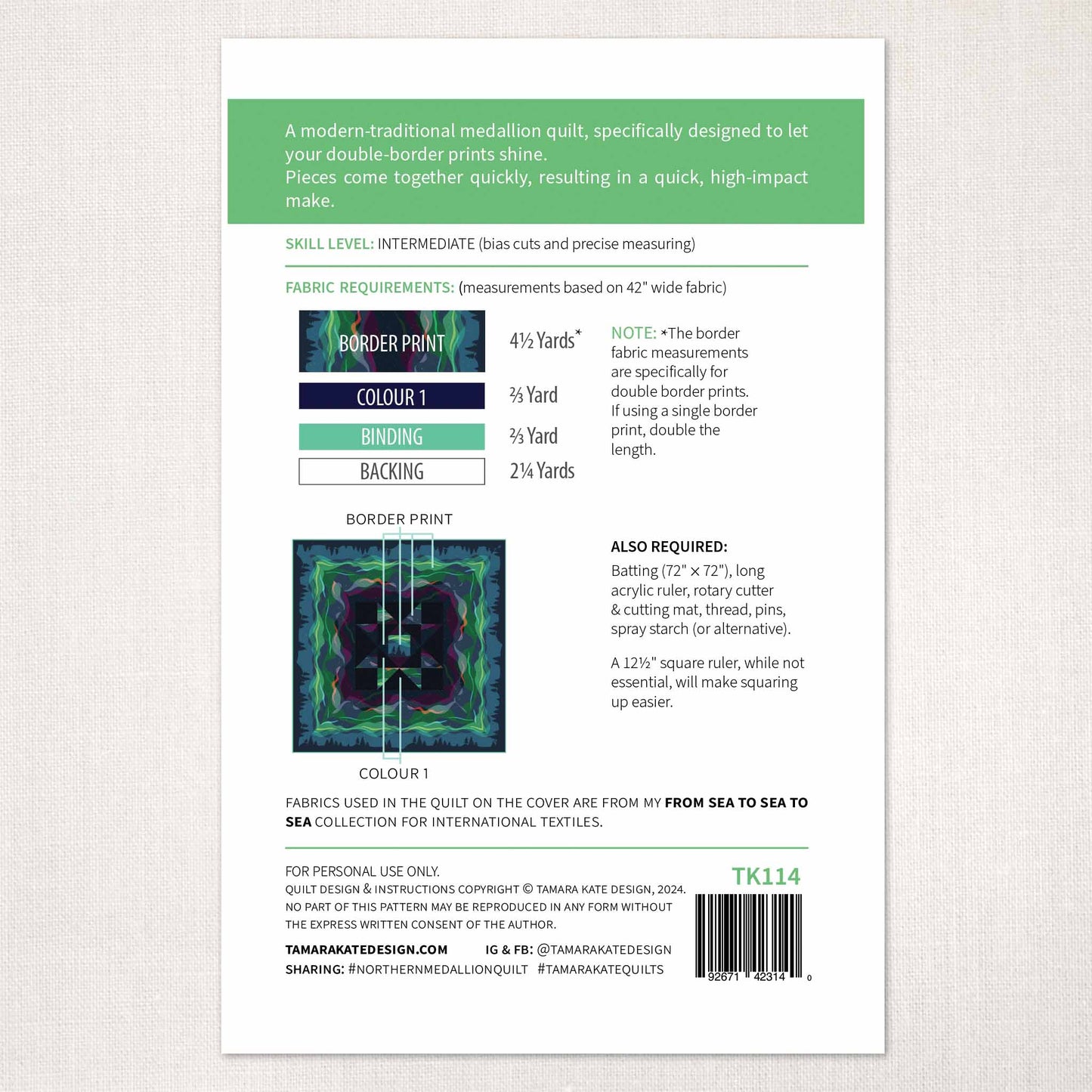 Northern Medallion Quilt Pattern