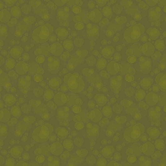 fabric with subtle watercolour spots in dark olive