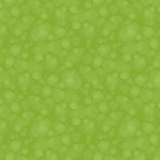 fabric with subtle watercolour spots in kelly green