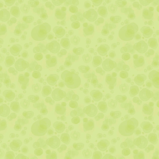 fabric with subtle watercolour spots in soft greens