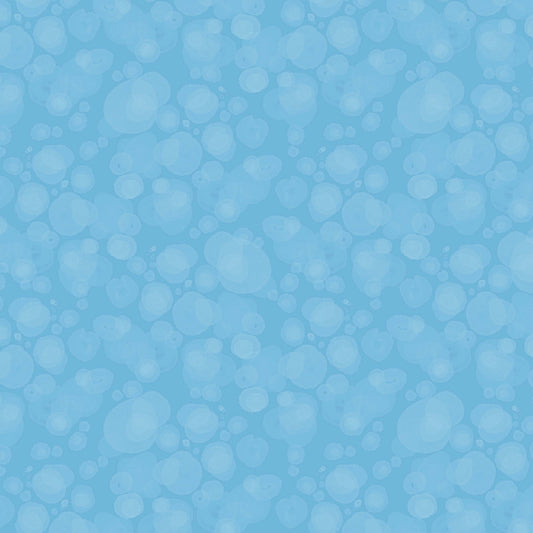 fabric with subtle watercolour spots in sky blue