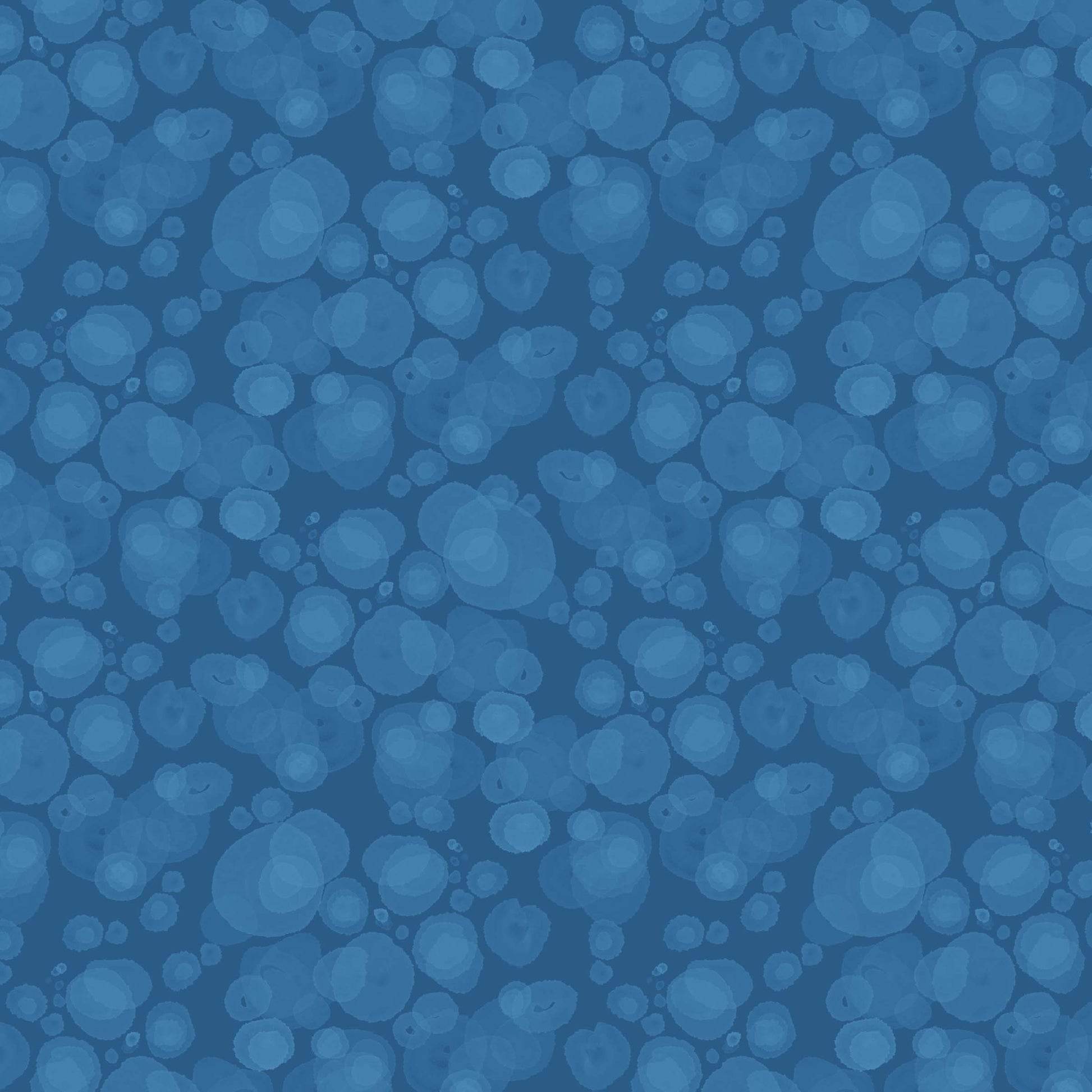 fabric with subtle watercolour spots in deep blue