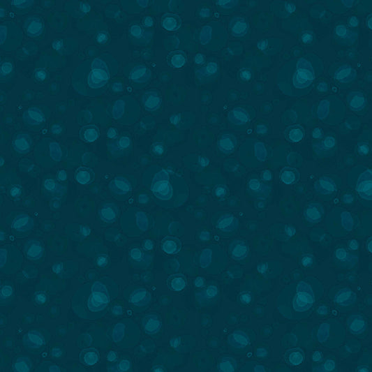 fabric with subtle watercolour spots in darkest teal