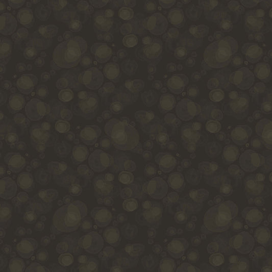 fabric with subtle watercolour spots in black and warm, dark grey