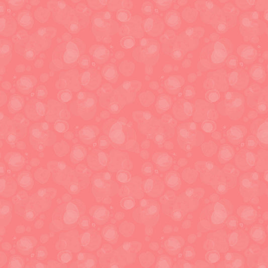 fabric with subtle watercolour dots in coral