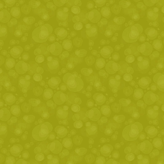 fabric with subtle watercolour spots in bright olive green